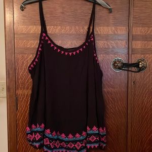Torrid Embroidery trimmed tank top